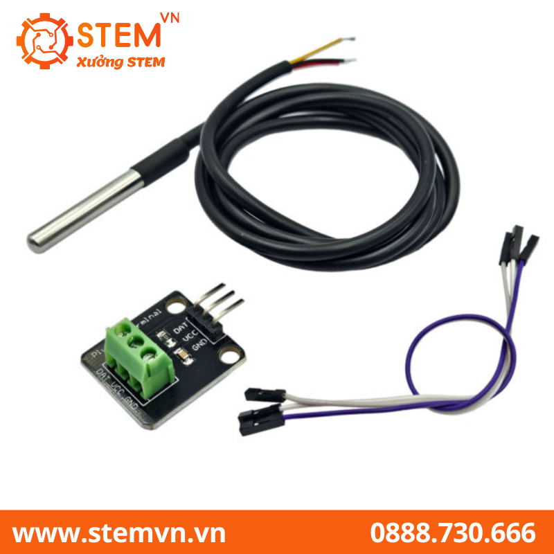 Module cảm biến nhiệt độ DS18B20 đầu dò chống nước