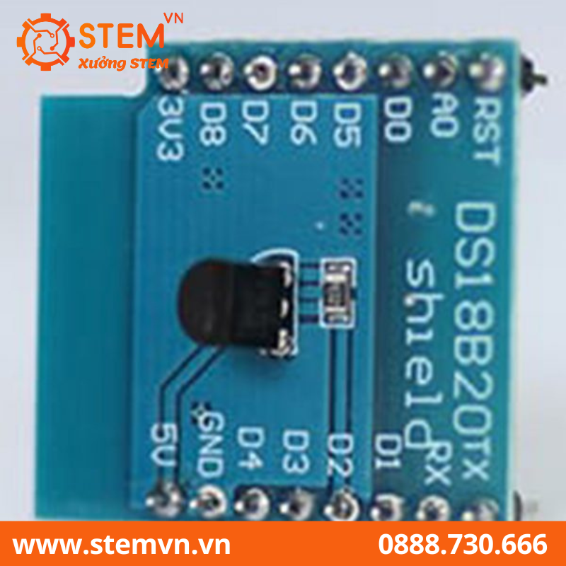 Shield cảm biến nhiệt độ DS18B20 cho Lua D1 Mini