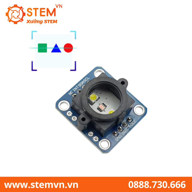 Cảm biến màu RGB TCS34725 giao tiếp I2C và UART