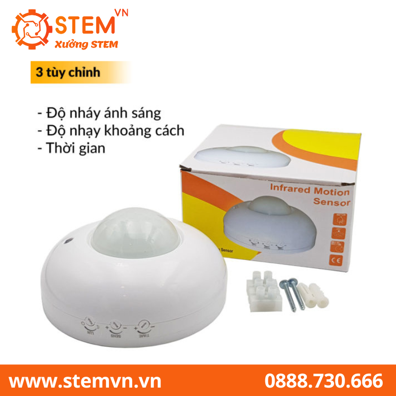 Công tắc cảm biến chuyển động hồng ngoại, ánh sáng 2 tùy chỉnh
