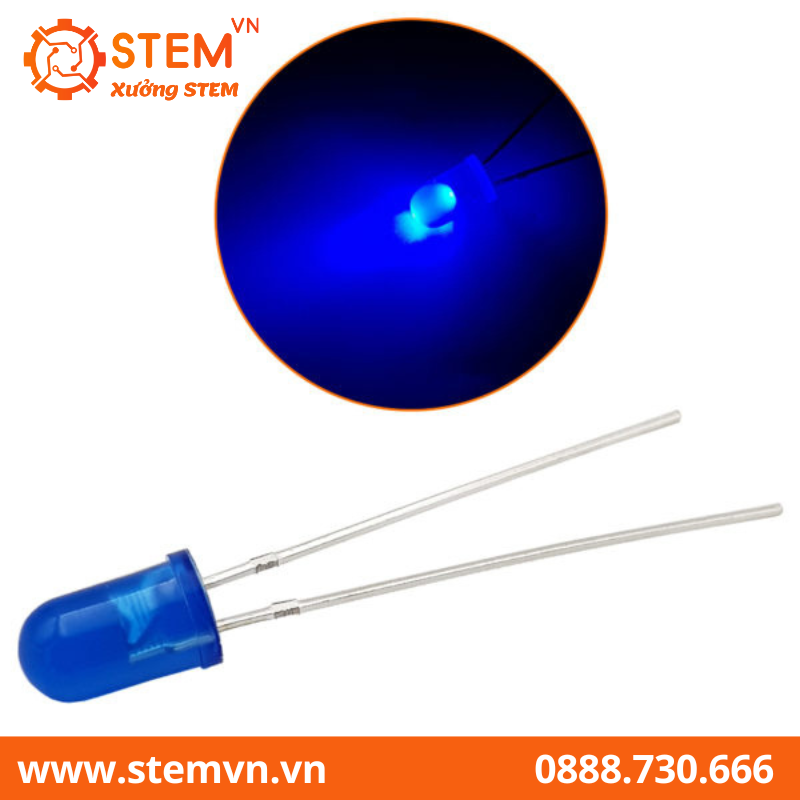 Led phủ màu 5mm Xanh lá 10 led