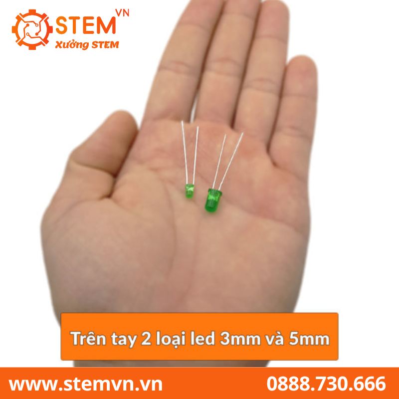 Led phủ màu 5mm Xanh lá 10 led