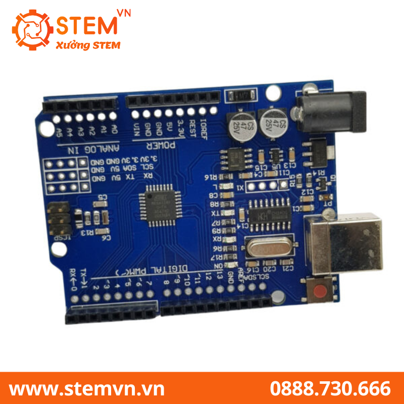 Arduino UNO R3 SMD chip dán kèm cáp