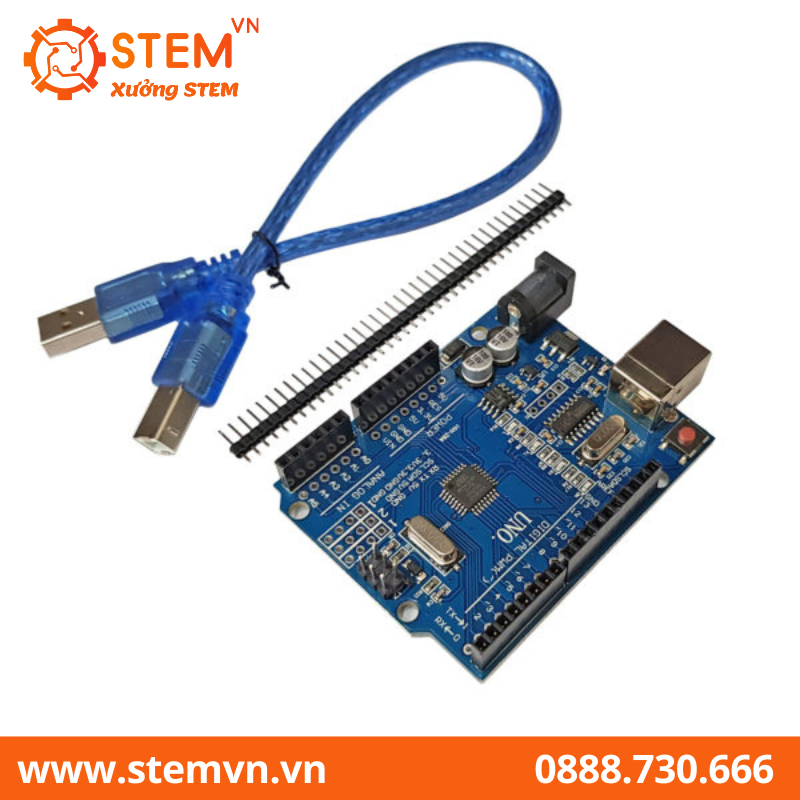 Arduino UNO R3 SMD chip dán kèm cáp