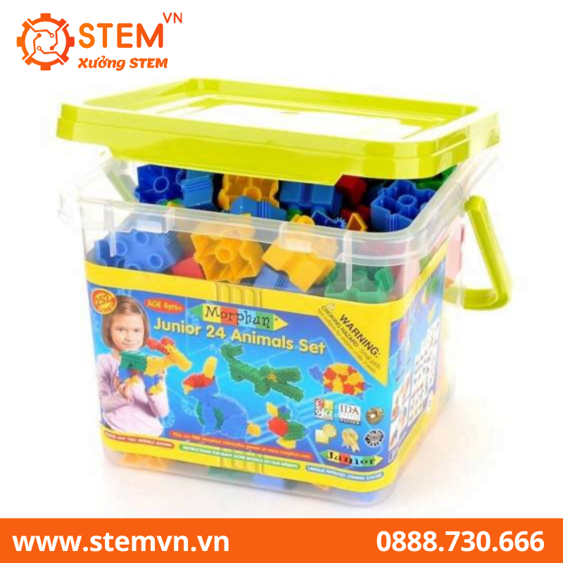 Đồ chơi lắp ráp 24 mô hình động vật 252 pcs MORPHUN MP24700