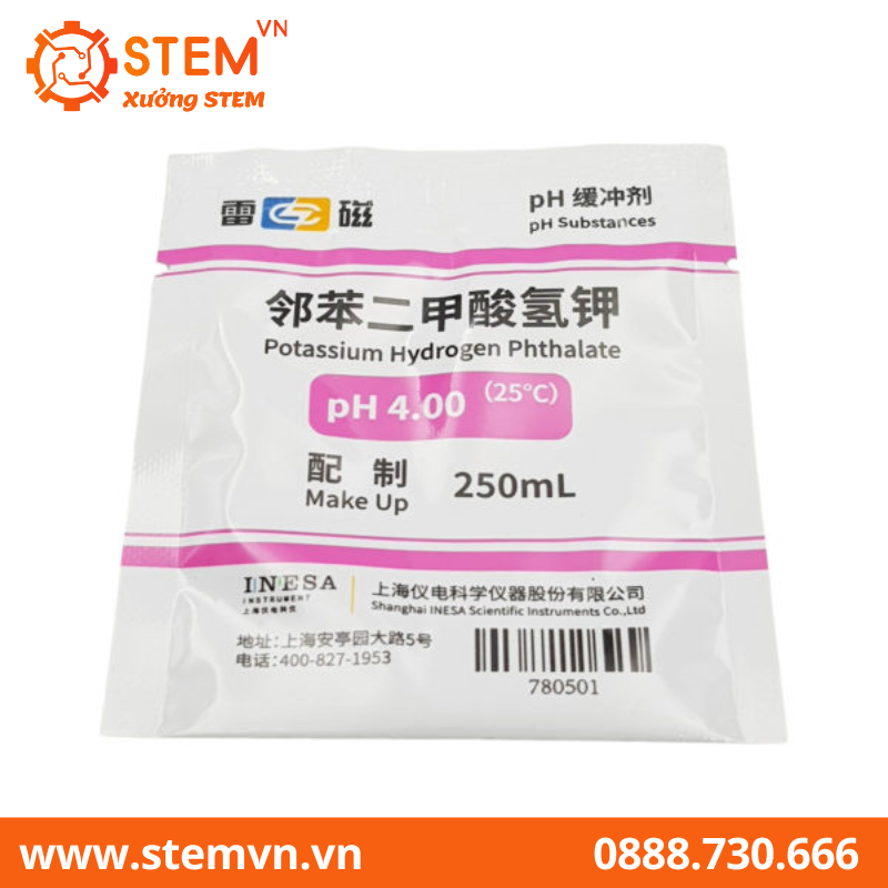 Gói hiệu chuẩn dụng cụ đo PH 4.0, 6.86, 9.18