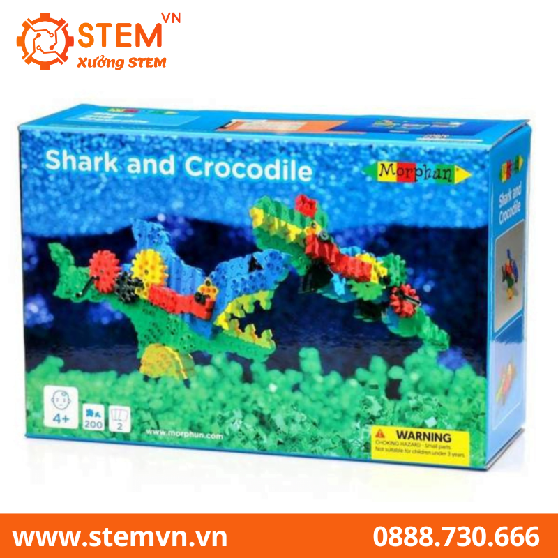 Đồ chơi lắp ráp cá mập và cá sấu 200 pcs MORPHUN MP40810