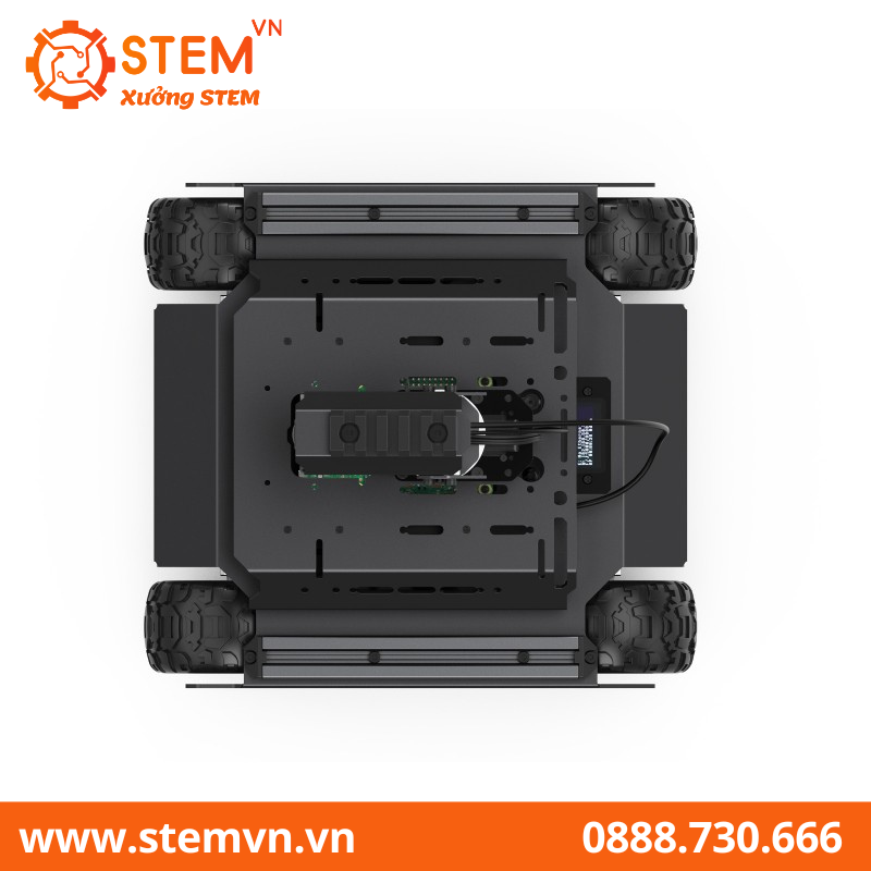 Robot AI 6 bánh 4WD dành cho bo mạch Raspberry Pi 4B hoặc Pi 5