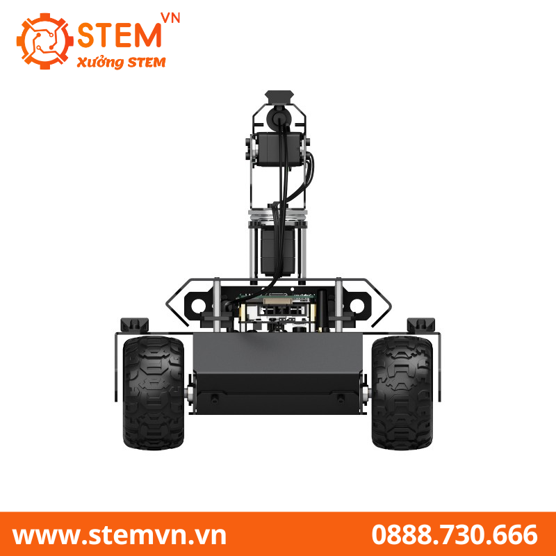 Robot AI 6 bánh 4WD dành cho bo mạch Raspberry Pi 4B hoặc Pi 5