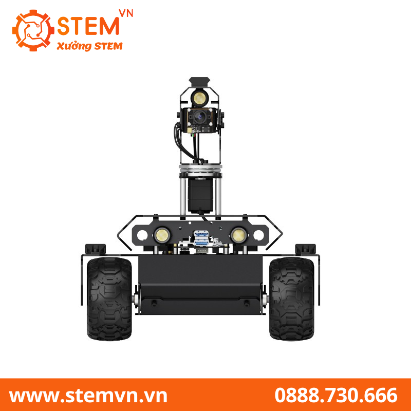 Robot AI 6 bánh 4WD dành cho bo mạch Raspberry Pi 4B hoặc Pi 5