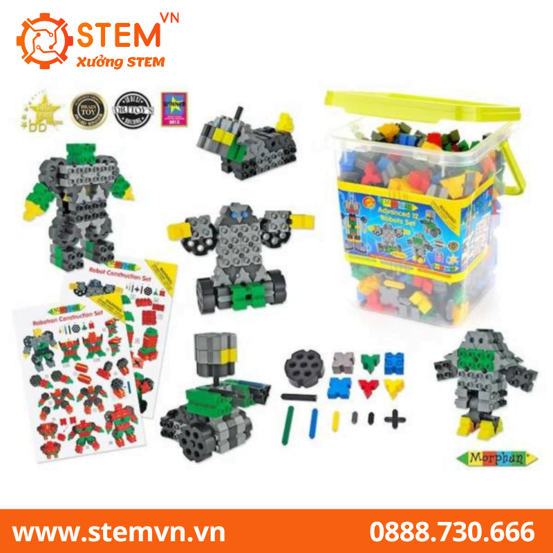 Đồ chơi lắp ráp 12 mô hình robot 465 pcs MORPHUN MP30500