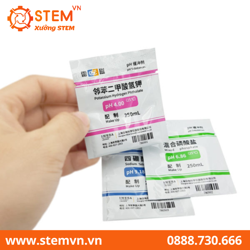 Gói hiệu chuẩn dụng cụ đo PH 4.0, 6.86, 9.18