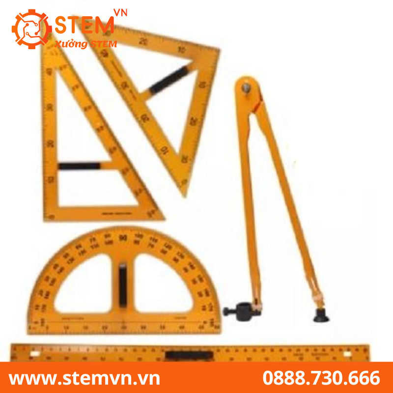 Bộ thiết bị để vẽ trên bảng trong dạy học toán