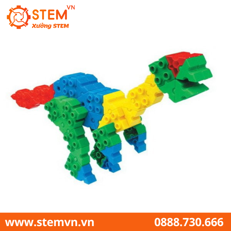 Đồ chơi lắp ráp 7 mô hình khủng long 100 pcs MORPHUN MP25202