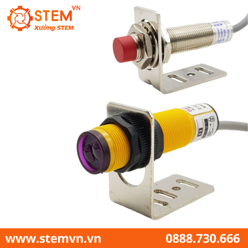 Gá đỡ cảm biến vật cản Hồng ngoại Tiệm cận vuông góc M18