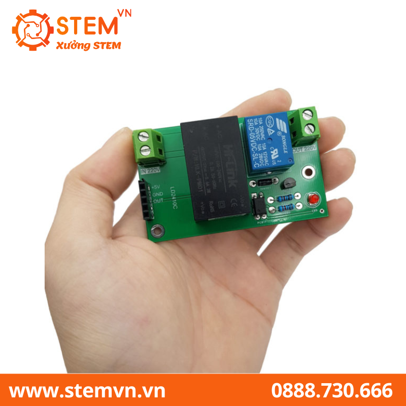 Đế cảm biến hiện diện con người HLK-LD2410C 220V 1 kênh