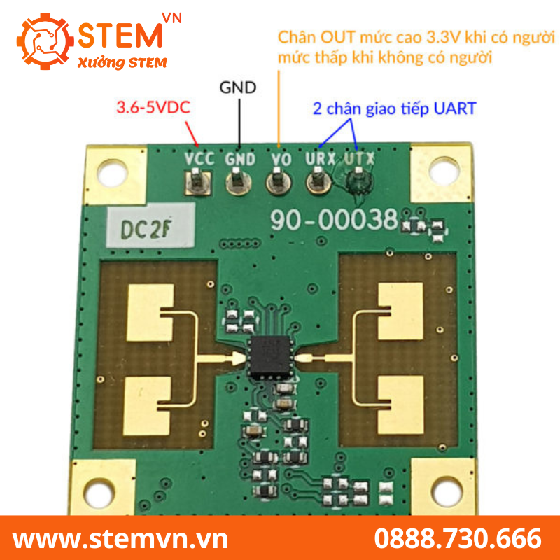 Cảm biến hiện diện con người HLK-LD1115H 24Ghz 16 mét