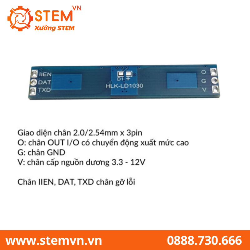 Cảm biến chuyển động radar LD1030 3.3V 10GHz