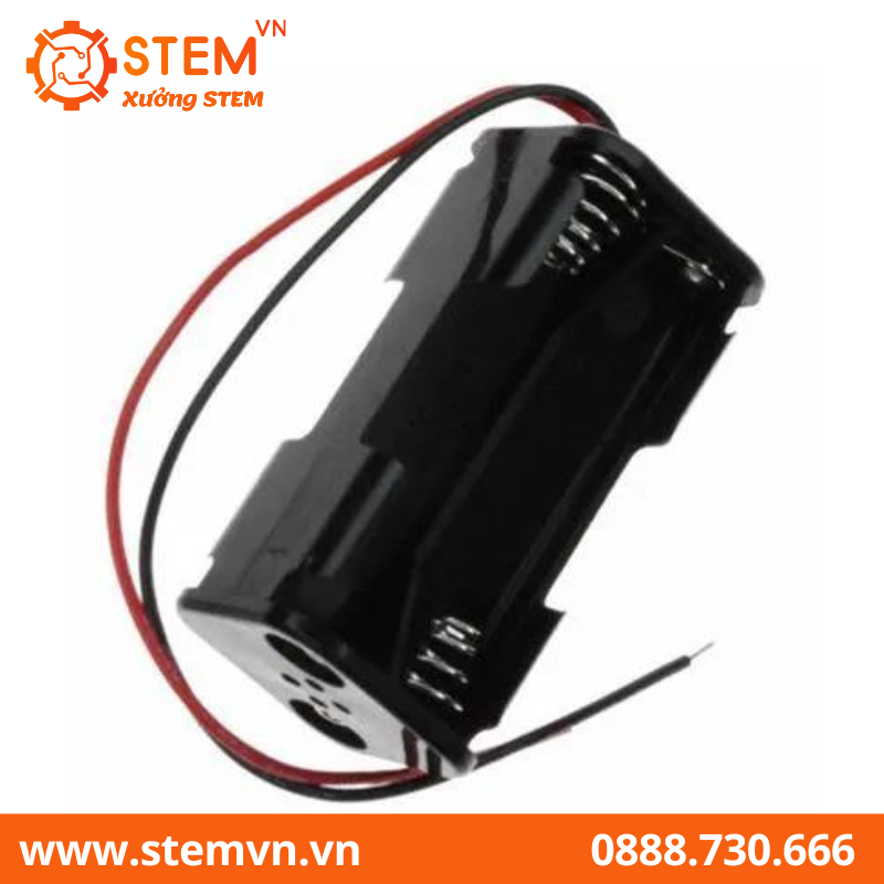 Hộp đế pin AA không nắp