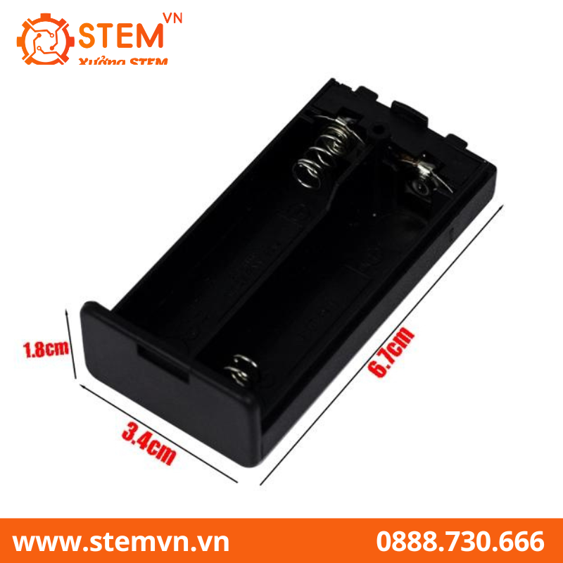 Hộp đế pin AA không nắp
