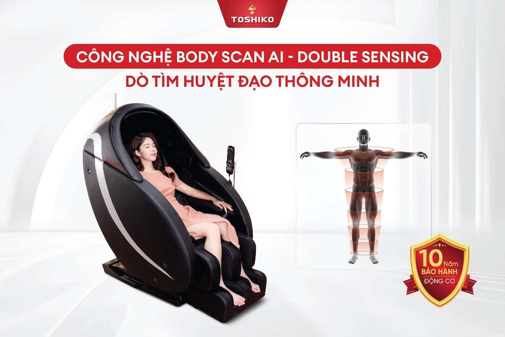 Ghế massage 6D nội địa Nhật Toshiko Sakura (AnmaohIV)