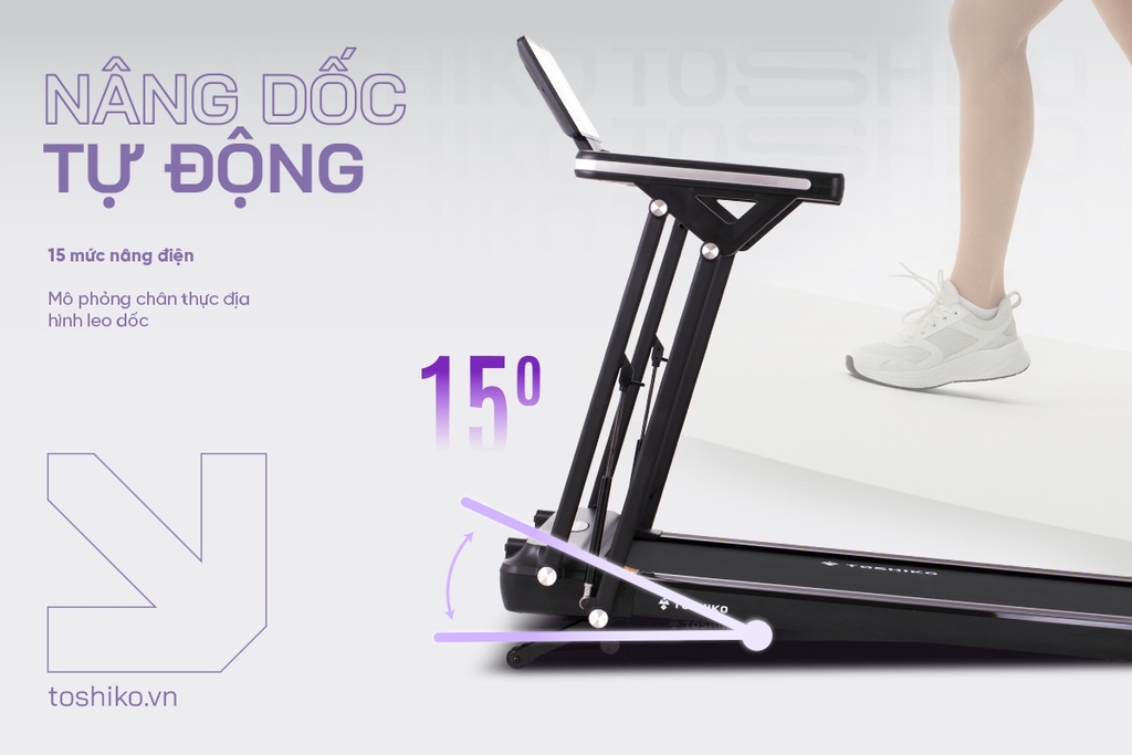 Máy chạy bộ gấp gọn Toshiko Iron Running