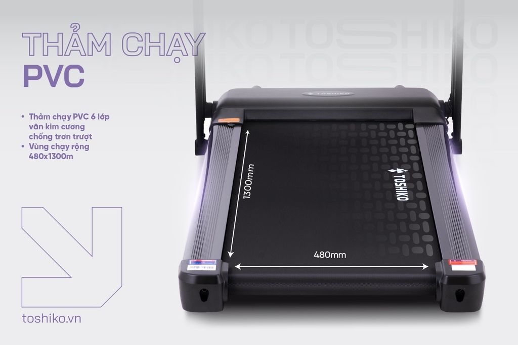 Máy chạy bộ gấp gọn Toshiko Iron Running