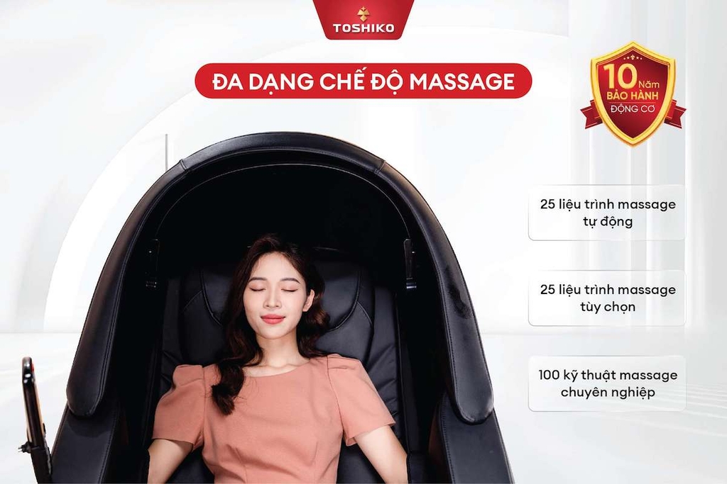 Ghế massage 6D nội địa Nhật Toshiko Sakura (AnmaohIV)