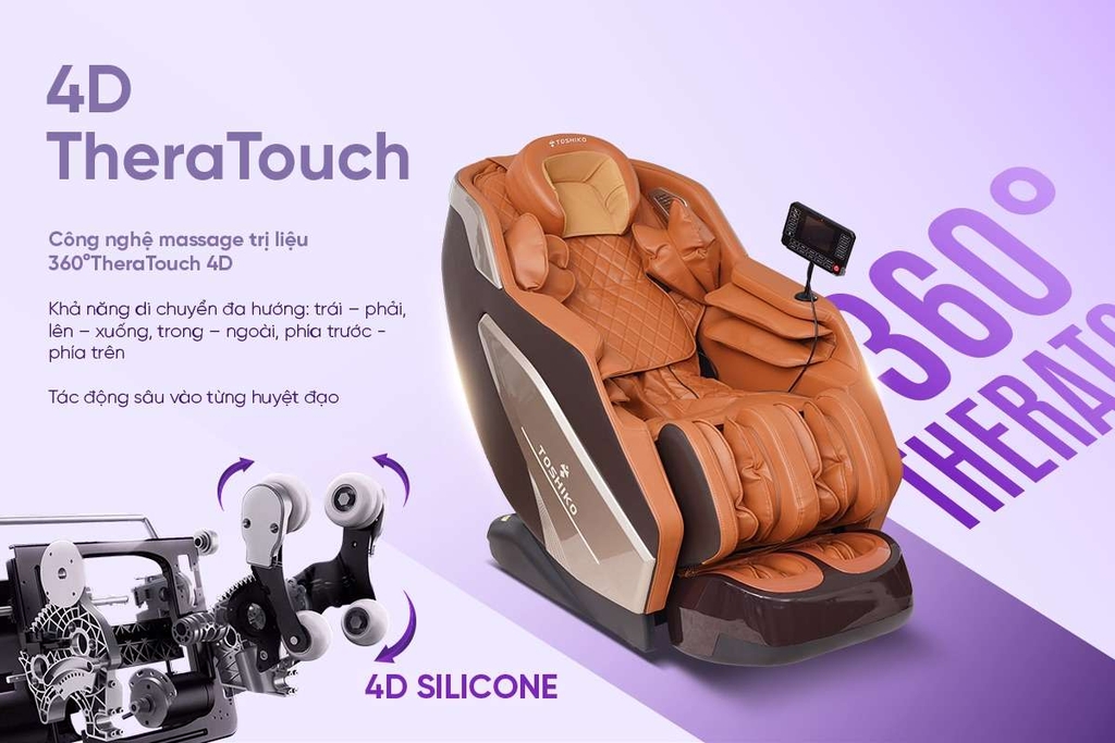 Ghế massage 4D Sóng Âm Trị Liệu Toshiko T79 Pro