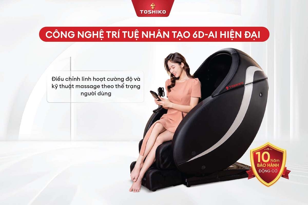 Ghế massage 6D nội địa Nhật Toshiko Sakura (AnmaohIV)