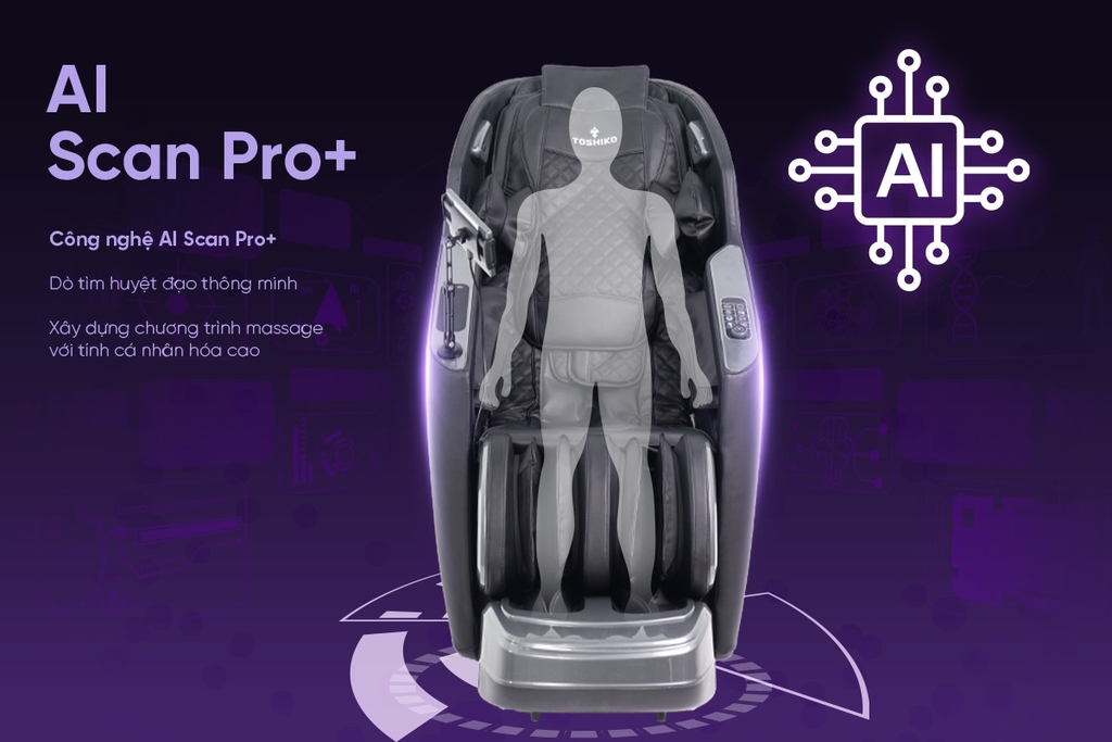 Ghế massage Sóng Âm Trị Liệu Con lăn 4D Toshiko T89 Pro Max