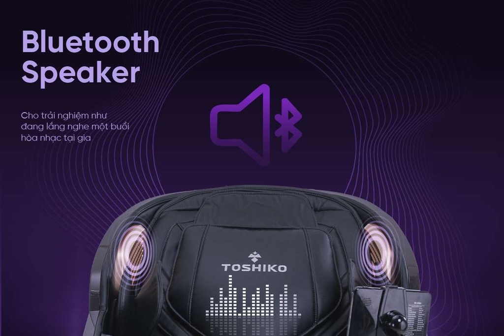 Ghế massage Sóng Âm Trị Liệu Con lăn 4D Toshiko T95 Pro