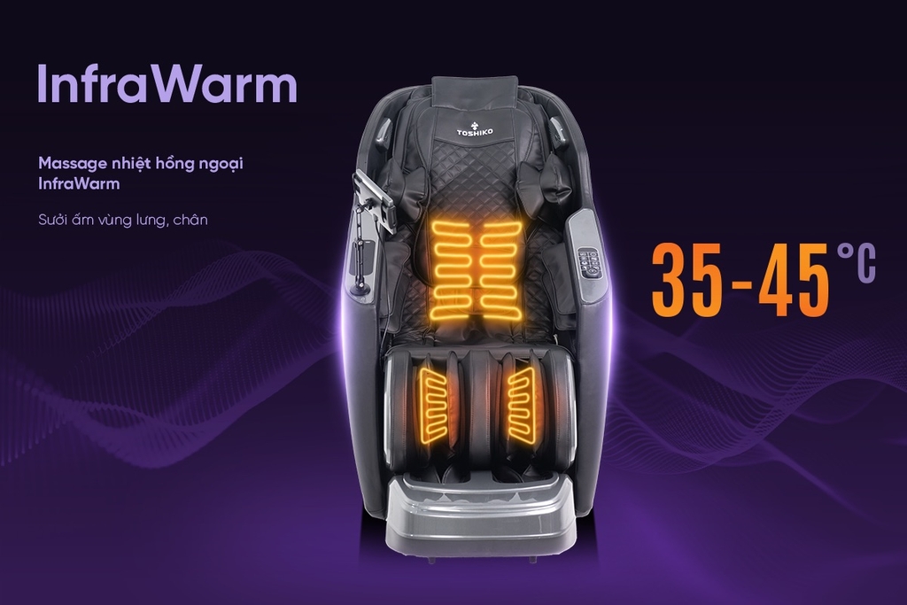 Ghế massage Sóng Âm Trị Liệu Con lăn 4D Toshiko T89 Pro Max