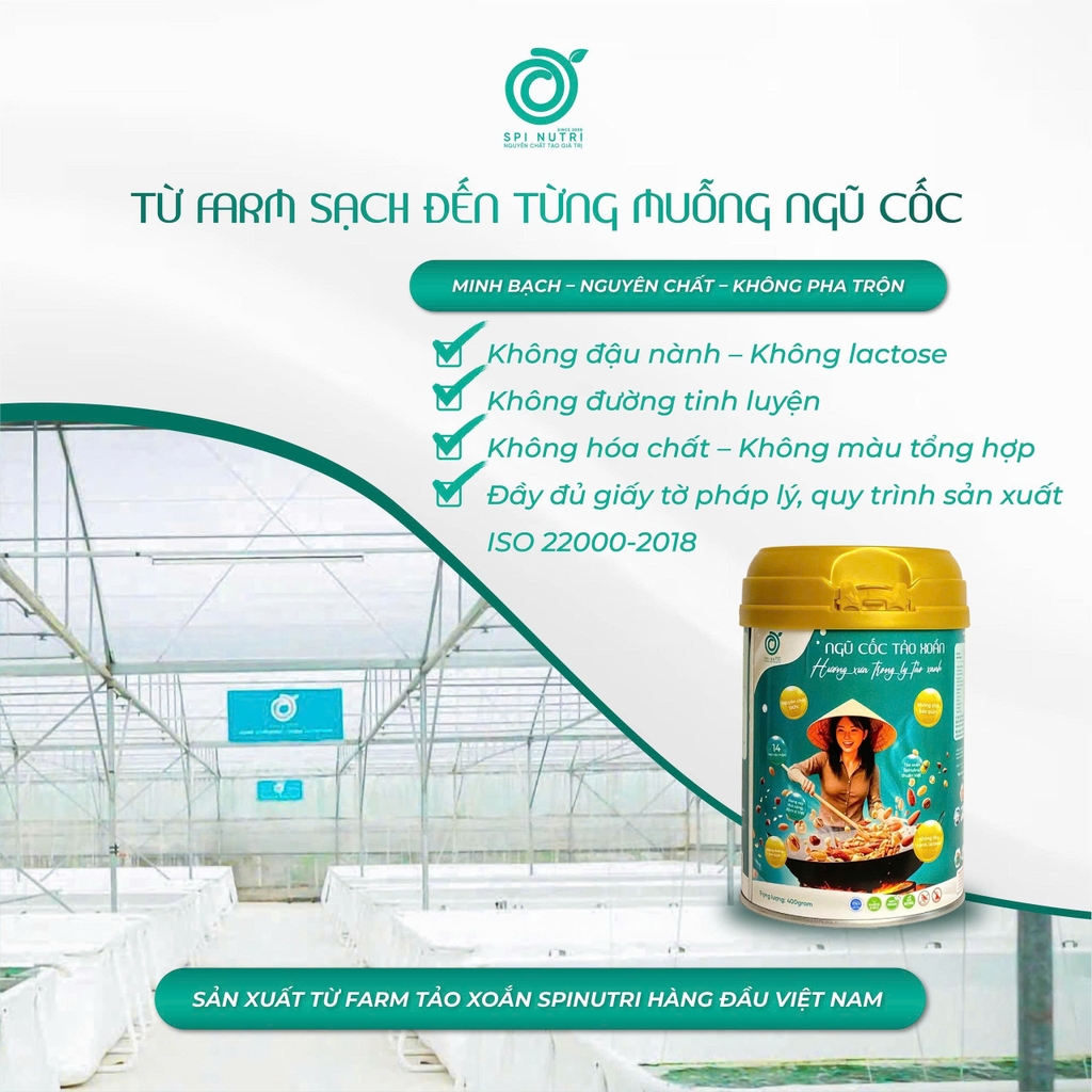 BỘT NGŨ CỐC TẢO XOẮN SPINUTRI 400G
