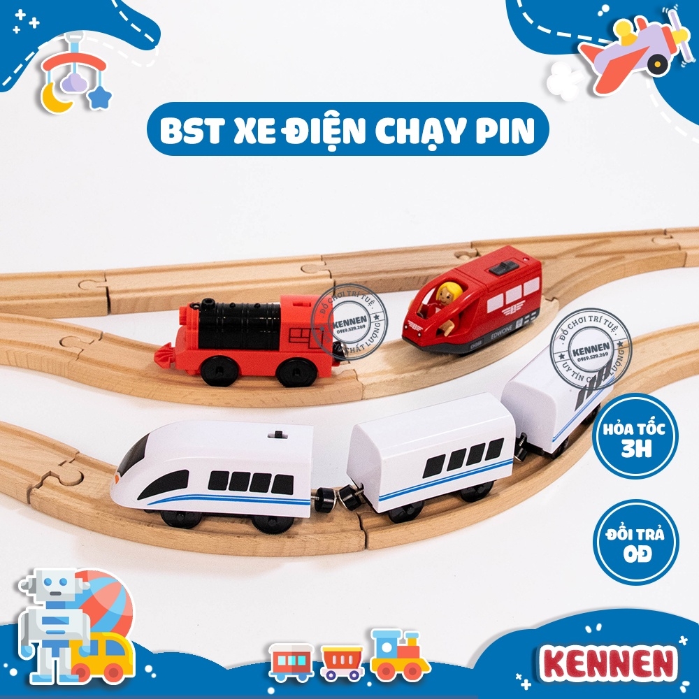 Đồ chơi tàu hỏa mô hình tàu hỏa cổ điển EASYKIDS chạy trên đường ray nhả  khói hơi nước có đèn và âm thanh sống động cho bé