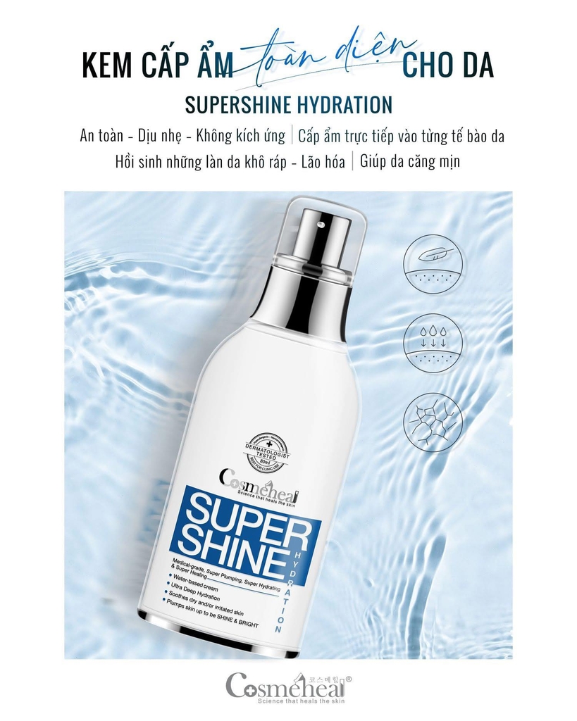 Kem Cấp Nước Căng Bóng Da Cosmeheal SuperShine Hydration