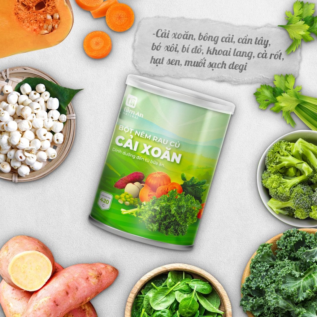 Bột Nêm Cải Xoăn Tâm An Thuần Chay