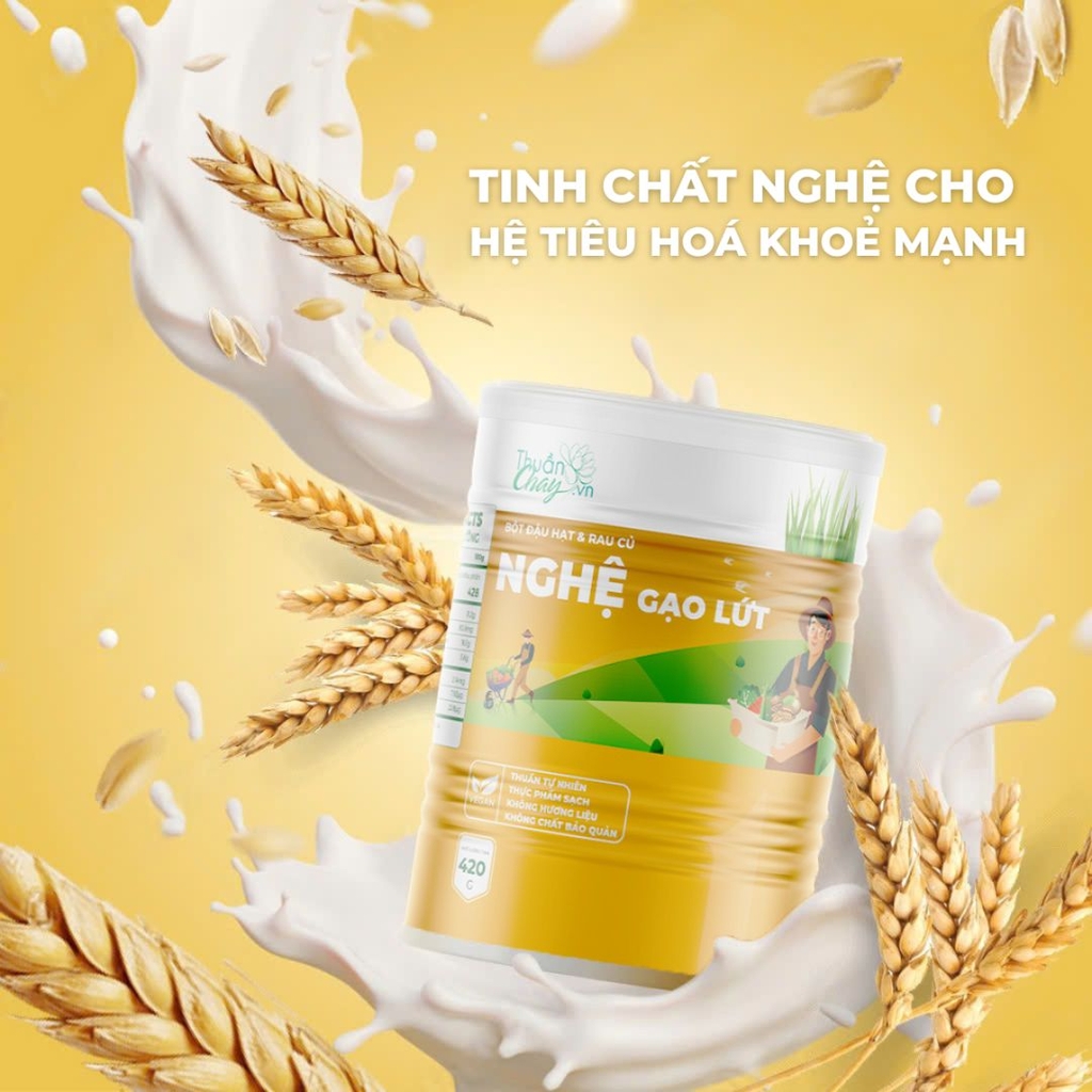 Bột Nghệ Gạo Lứt Thuần Chay Tâm An - Dạ Dày Khỏe, Tiêu Hóa Tốt