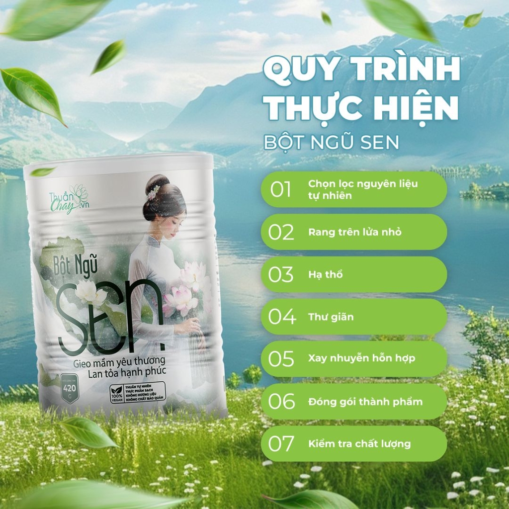 Bột Ngũ Sen Thuần Chay Tâm An - Ngủ Ngon, Giảm Căng Thẳng