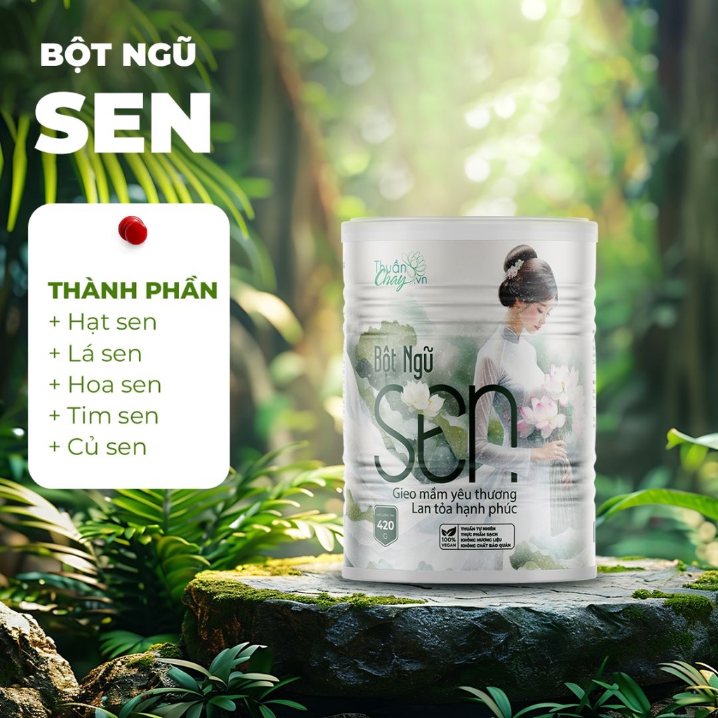 Bột Ngũ Sen Thuần Chay Tâm An - Ngủ Ngon, Giảm Căng Thẳng