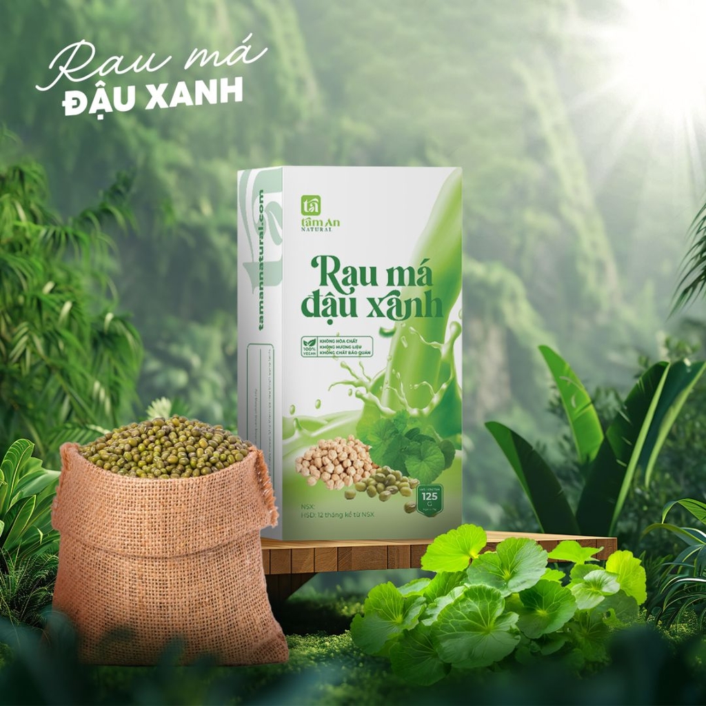 Bột Rau Má Đậu Xanh Tâm An Natural