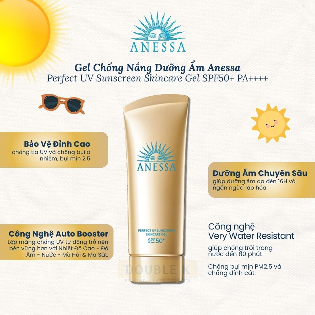 Gel Chống Nắng Dưỡng Ẩm Anessa Perfect UV Sunscreen Skincare Gel SPF50+ PA++++