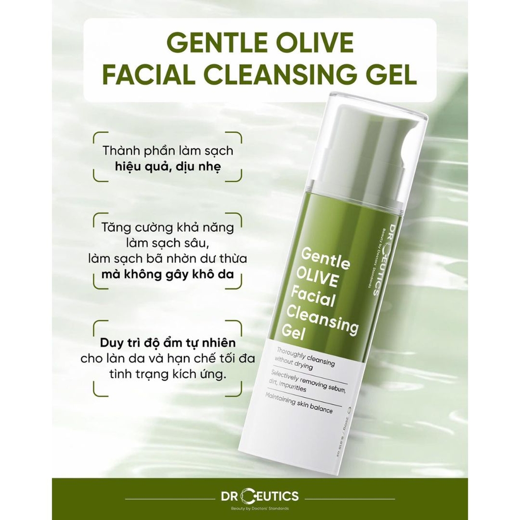 Gel Rửa Mặt DrCeutics Gentle Olive Facial Cleansing