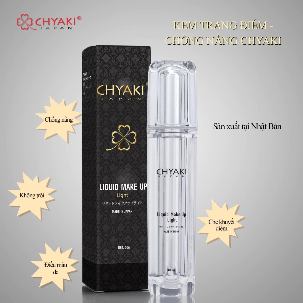 Kem Che Khuyết Điểm Chống Nắng Chyaki Liquid Make Up Light
