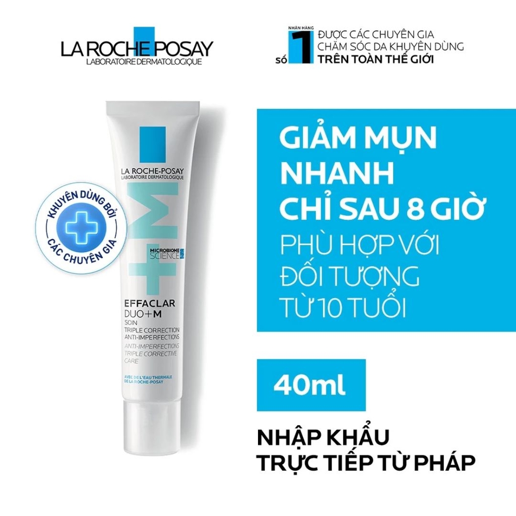 Kem Dưỡng Giảm Mụn Nhanh 8 Giờ & Ngừa Mụn Tái Phát La Roche-Posay Effaclar Duo+ M