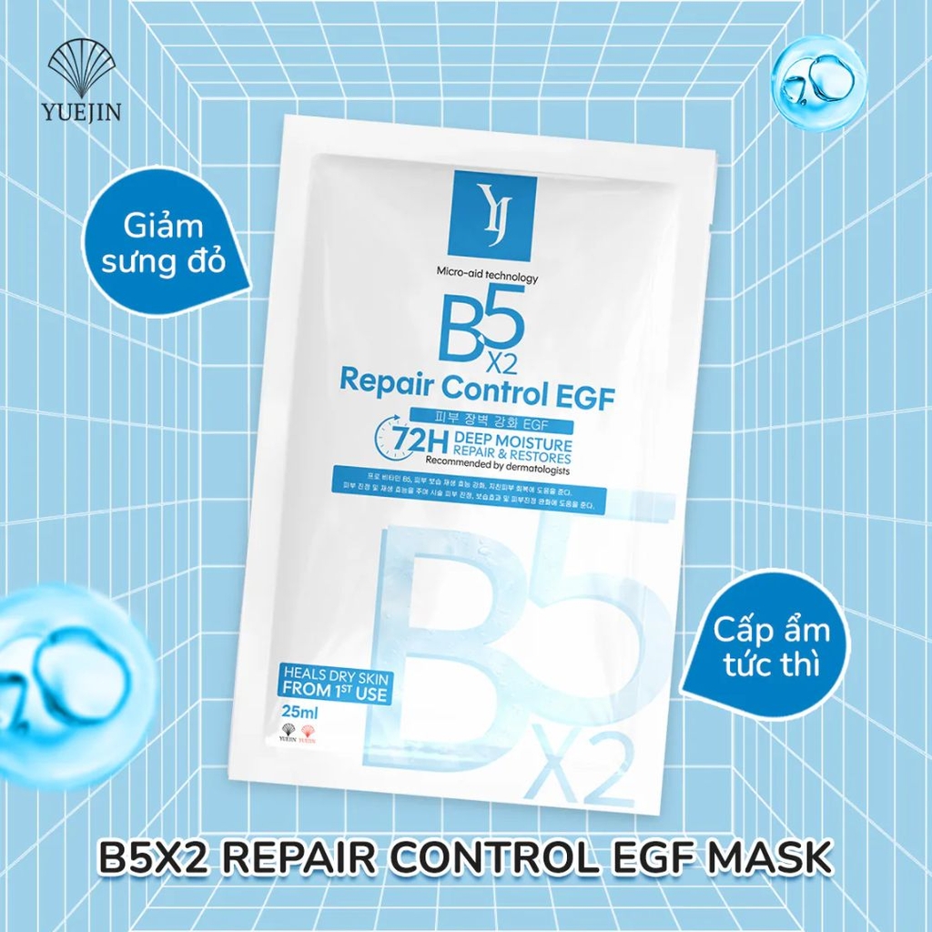 Mặt Nạ Yuejin B5 Repair Control EGF Mask - Cấp Ẩm, Phục Hồi Da