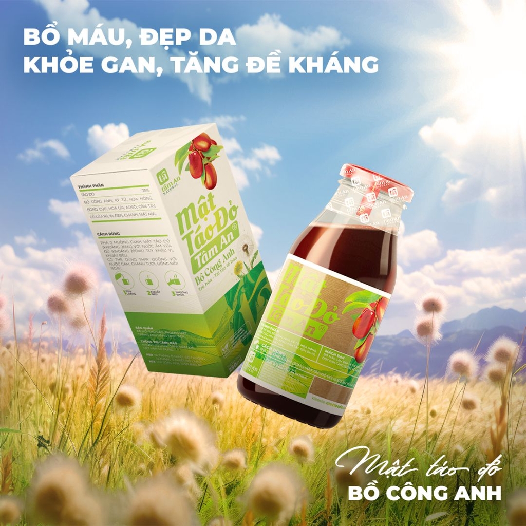 Mật Táo Đỏ Bồ Công Anh Tâm An - Thải Độc Gan, Hỗ Trợ Tiêu Hóa