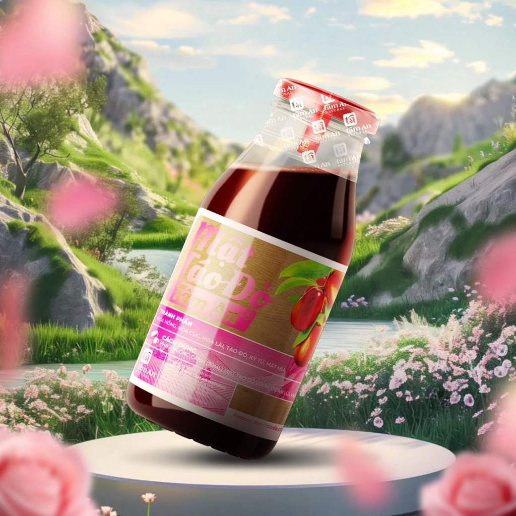 Mật Táo Đỏ Hoa Hồng Tâm An - Trẻ Hóa & Sáng Mịn Làn Da