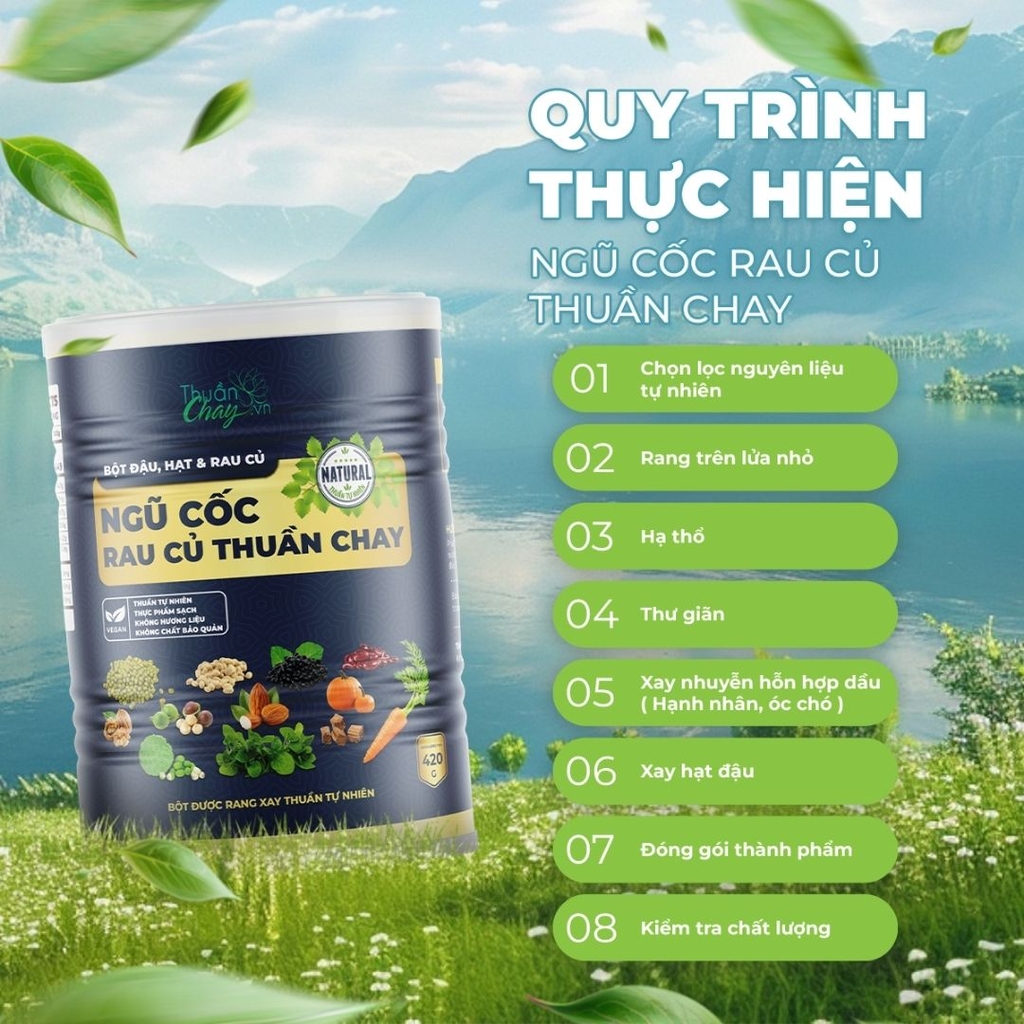 Ngũ Cốc Rau Củ Thuần Chay Tâm An - Bổ Sung Đạm Thực Vật, Hỗ Trợ Tiêu Hóa