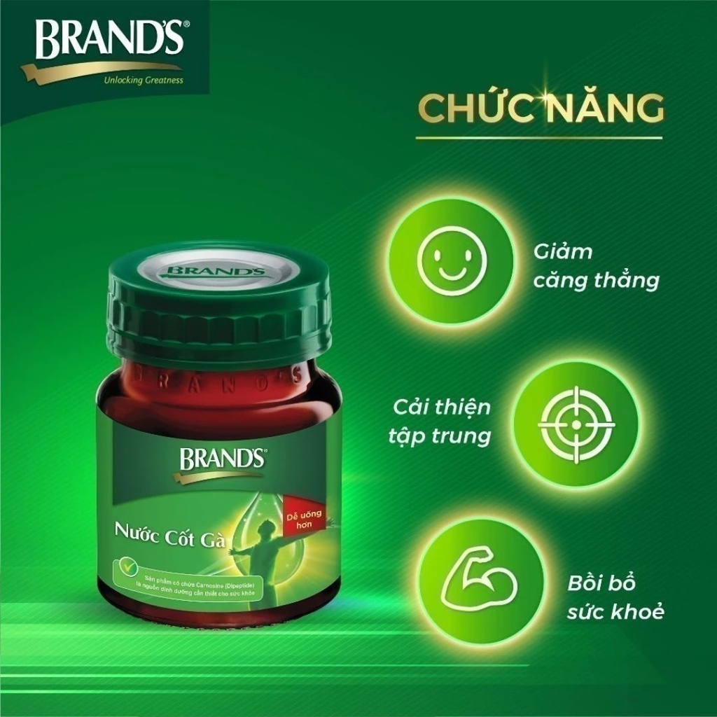 Nước Cốt Gà BRAND'S - Tăng Cường Năng Lượng, Tỉnh Táo Tinh Thần